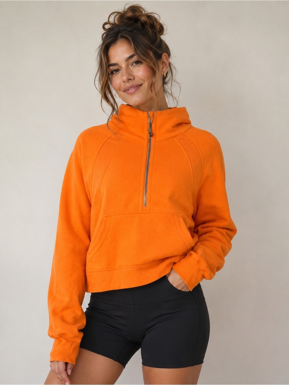NWT Lululemon Scuba Oversized Half-Zip Hoodie Tiger XS/S LW3DM4S